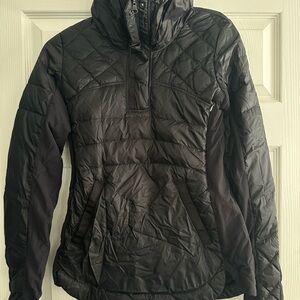 Women's Black Quilted half zip